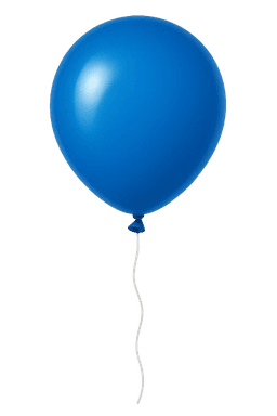 Blue floating balloon