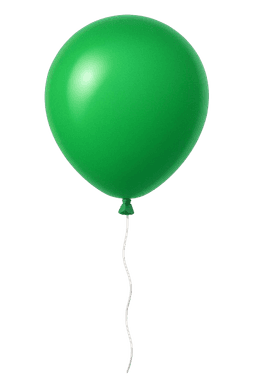 Green floating balloon